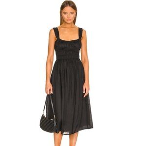 Faithful the Brand Emory Midi Dress Black